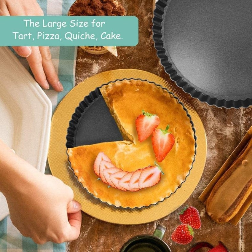 9-Inch Tart Pan Perforated Nonstick with Removable Bottom