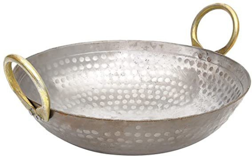 Iron Kadhai / Karahi / Kadai (White with handle) KB312