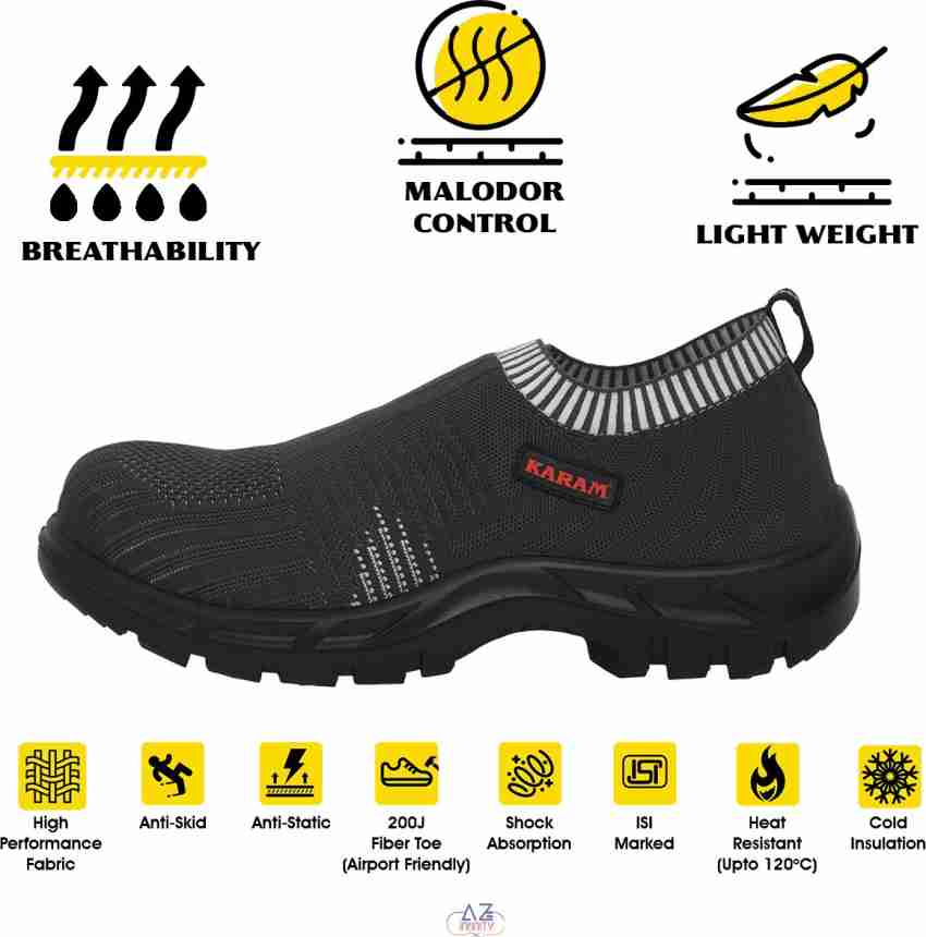 Karam safety shoes on sale flipkart