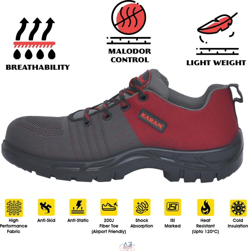 Karam safety hot sale shoes flipkart