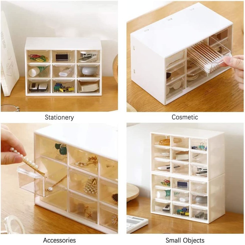 Compartment Storage Box 72 Grids Acrylic Organizer Box with 3 Drawers  Storage Containers Transparent Organizer Box for Crafts Art Supply Painting  Nail