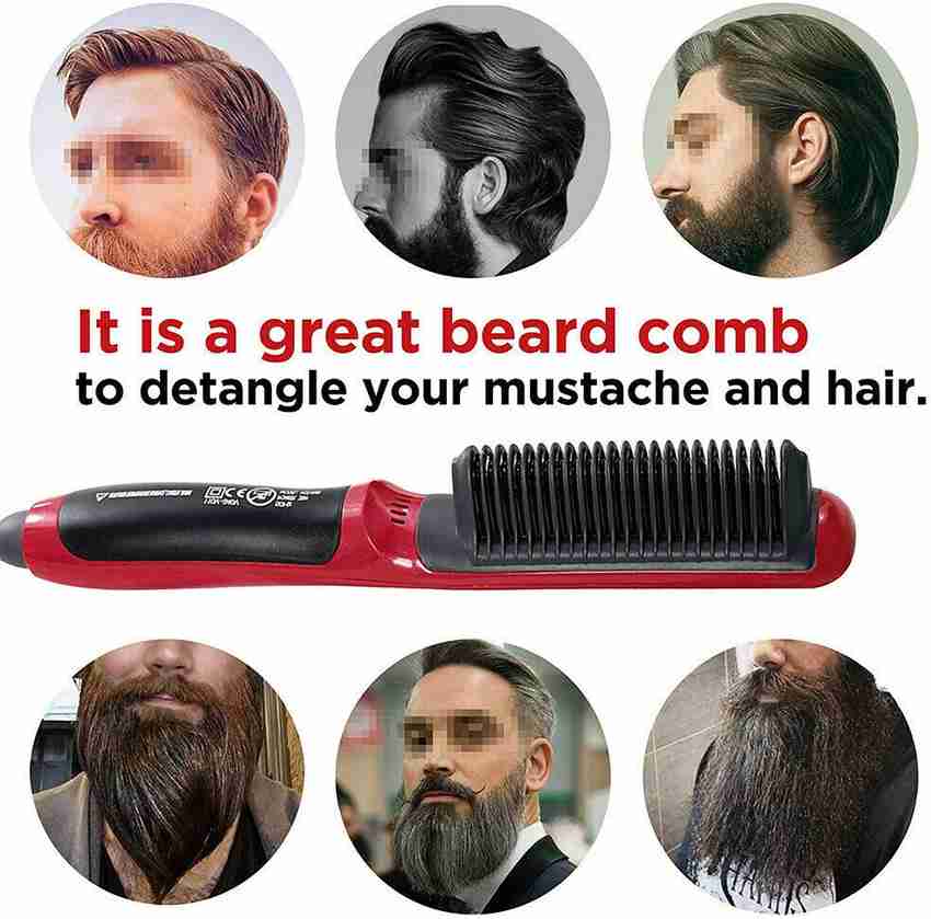 Maleka Curly Hair Straightening Comb Curler Beard Straightener