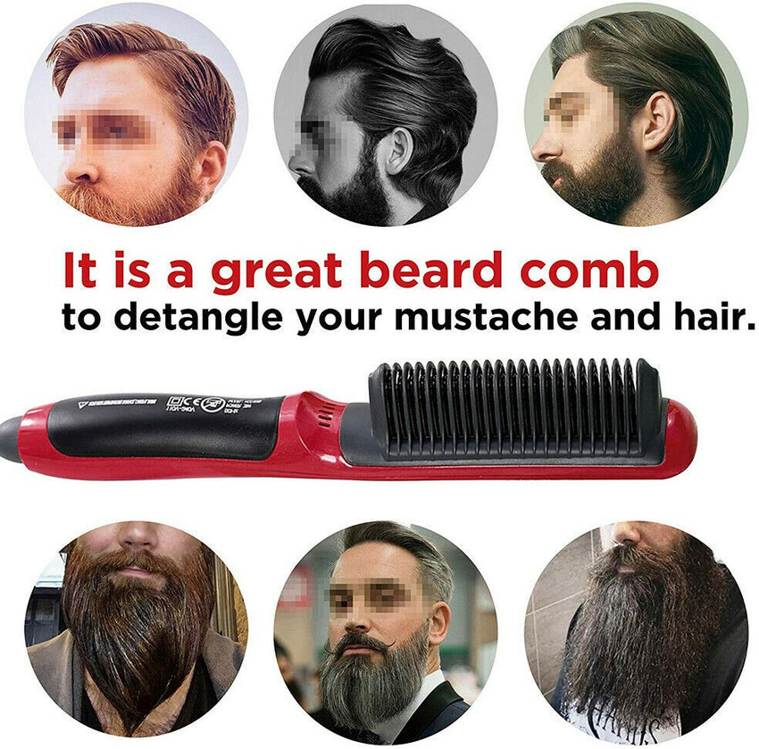 Maleka Curly Hair Straightening Comb Curler Beard Straightener