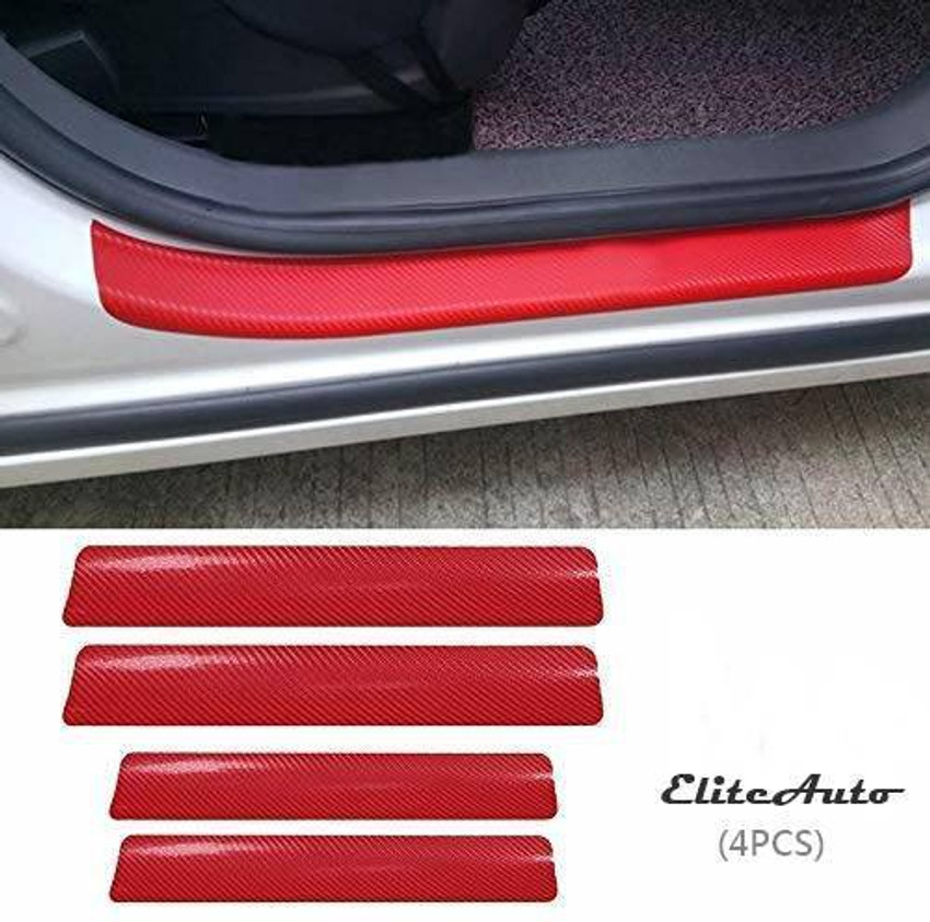 Carbon car shop door sills stickers