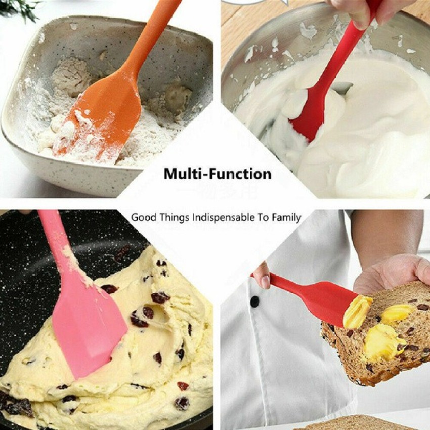 3PCS/Set Cream Scraper DIY Bread Cake Butter Spatula Mixer Oil Brush  Kitchen Baking Tool Silicone Spatula Non-stick Kitchen