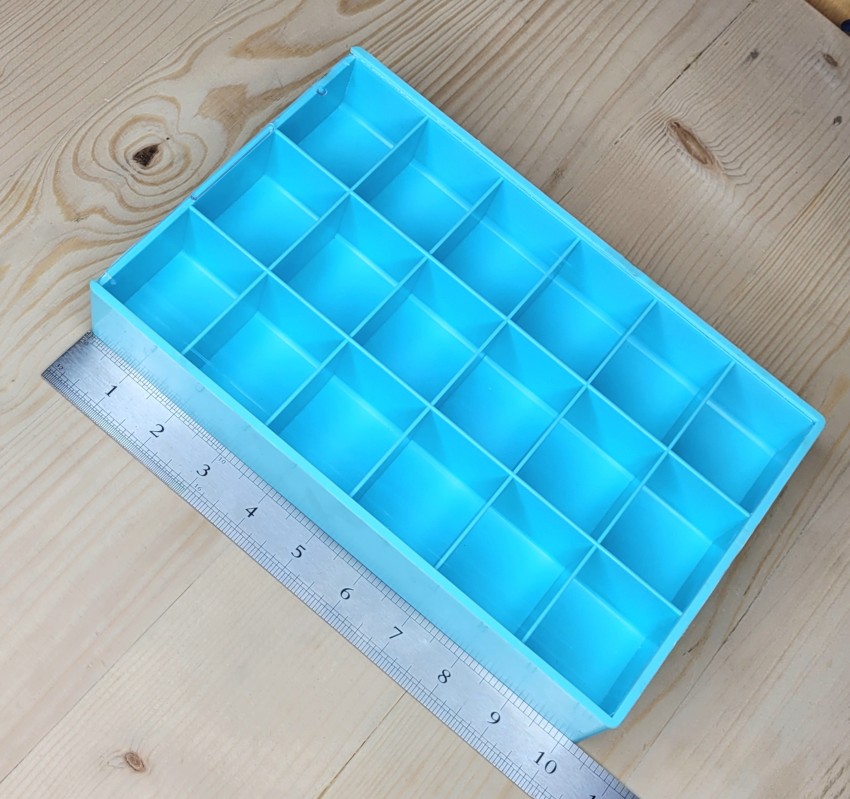 Luxuro Large Plastic Boxes With 18 Compartments Size 10.1/2x6.3/4x1.1/2  Storage Box Price in India - Buy Luxuro Large Plastic Boxes With 18  Compartments Size 10.1/2x6.3/4x1.1/2 Storage Box online at
