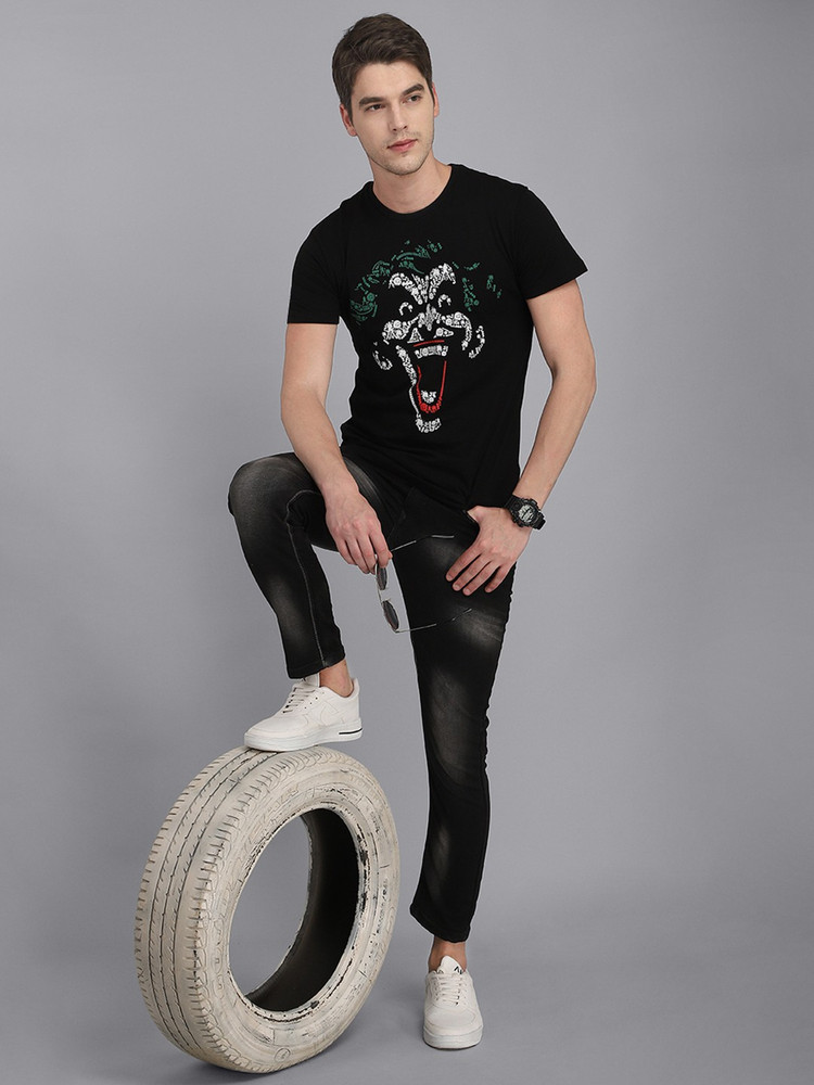 Joker by Free Authority Graphic Print Men Round Neck Black T Shirt Buy Joker by Free Authority Graphic Print Men Round Neck Black T Shirt Online at Best Prices in India Flipkart