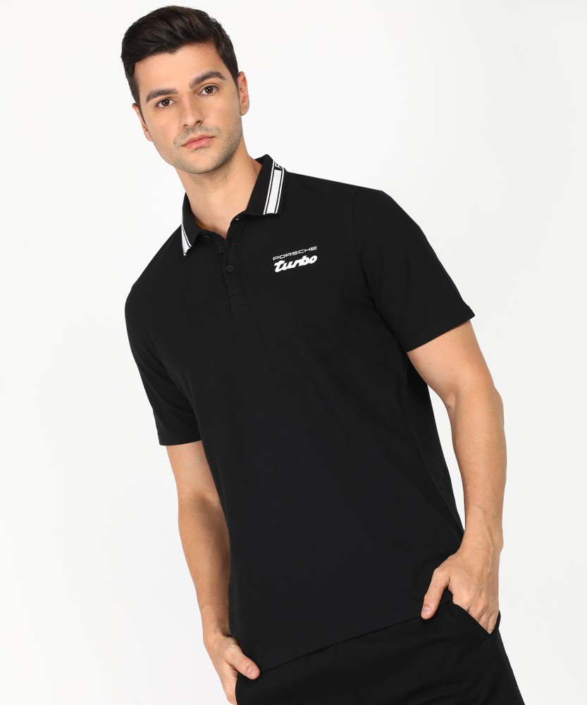 PUMA Solid Men Polo Neck Black T-Shirt - Buy PUMA Solid Men Polo Neck Black  T-Shirt Online at Best Prices in India
