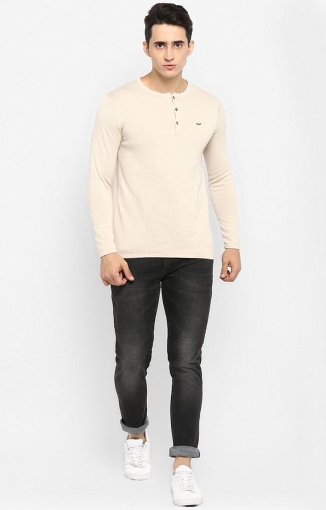 Spykar Solid Men Henley Neck Beige T Shirt Buy Spykar Solid Men Henley Neck Beige T Shirt Online at Best Prices in India Flipkart