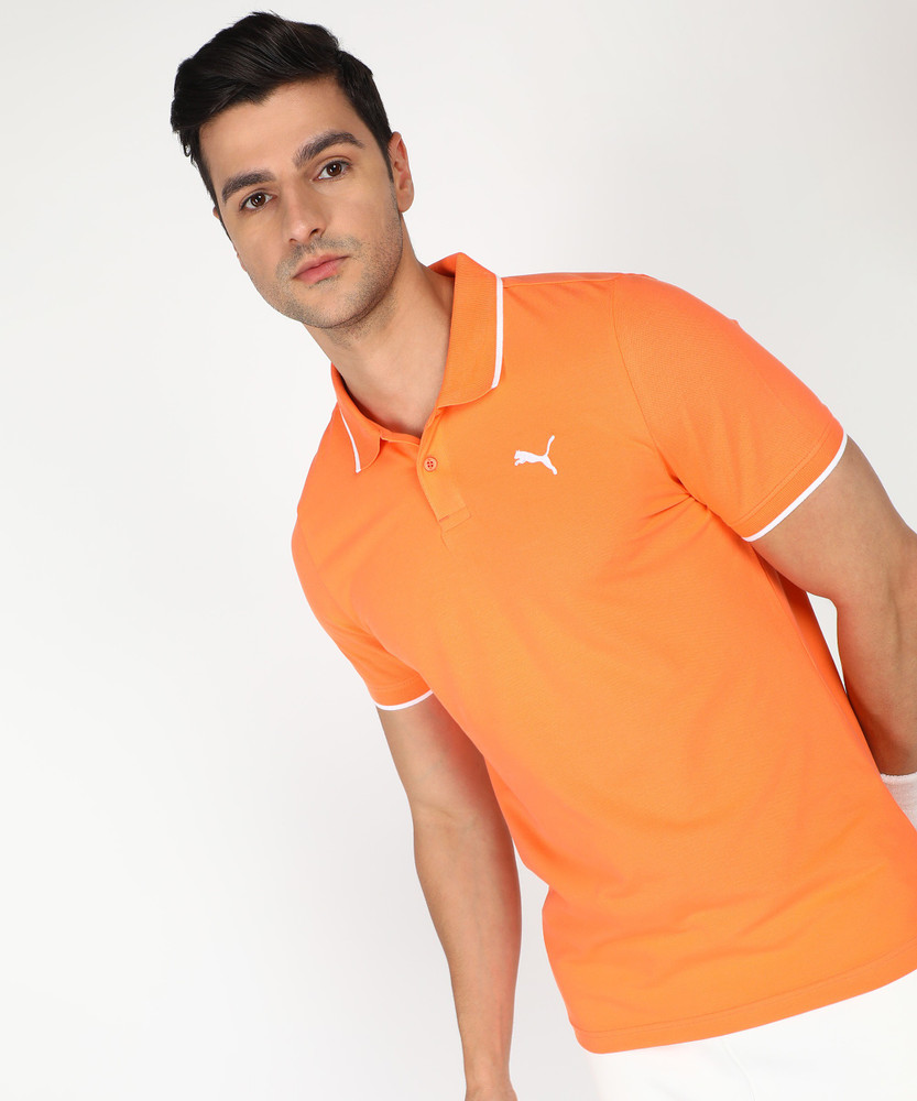 PUMA Solid Men Polo Neck Orange T Shirt Buy PUMA Solid Men Polo Neck Orange T Shirt Online at Best Prices in India Flipkart