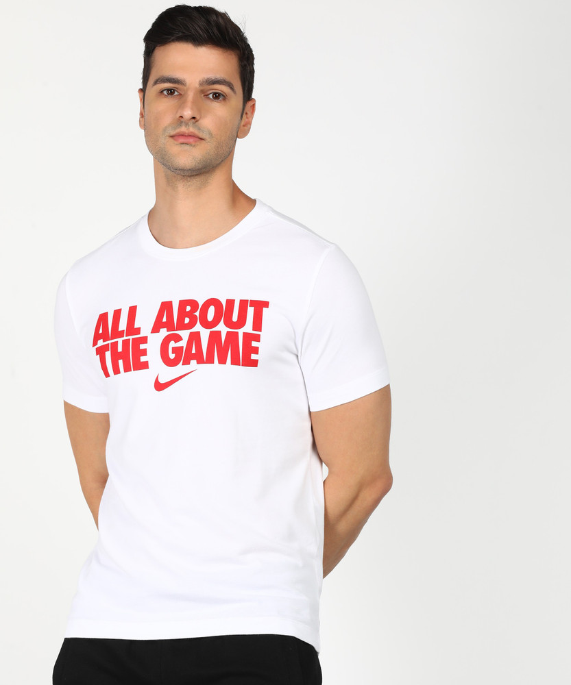 NIKE Typography Men Round Neck White T Shirt Buy NIKE Typography Men Round Neck White T Shirt Online at Best Prices in India Flipkart