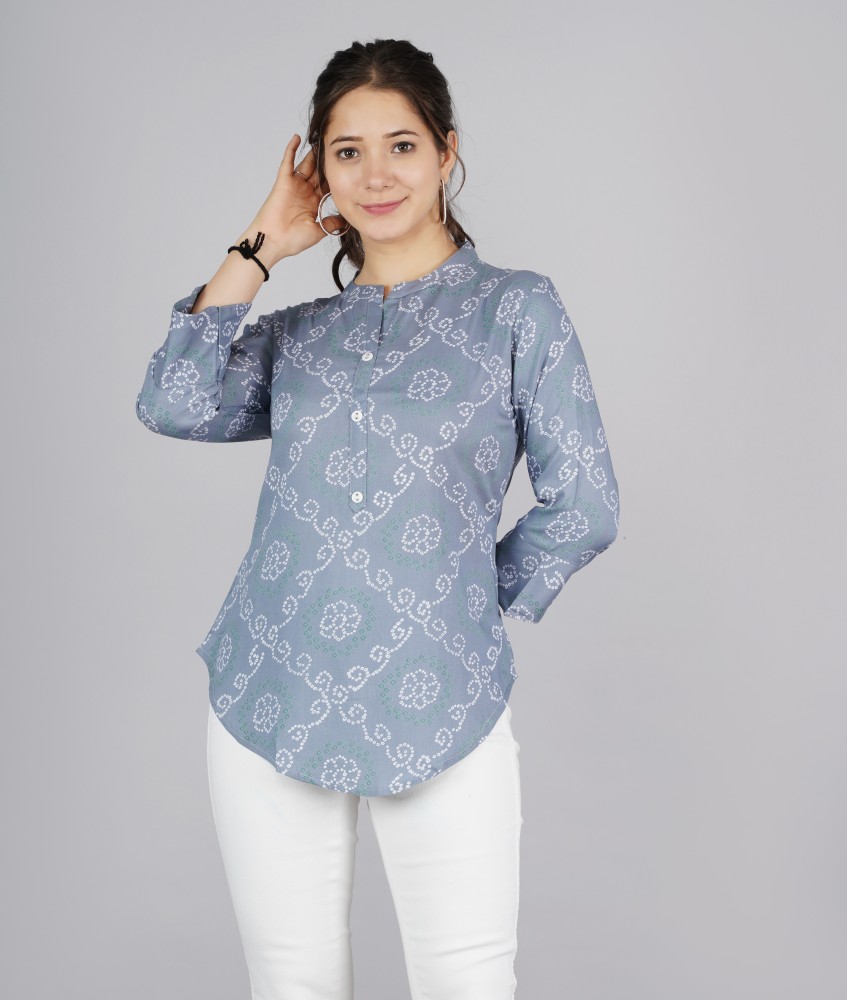 Gudwears Casual Floral Print Women Pink Top - Buy Gudwears Casual Floral  Print Women Pink Top Online at Best Prices in India