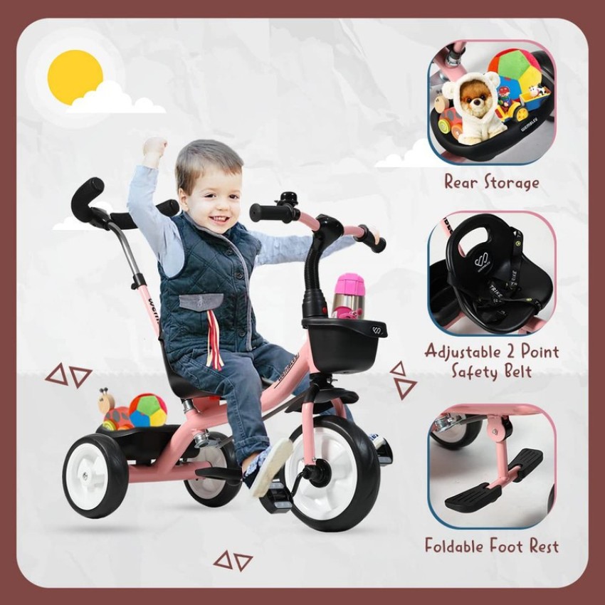 2 in 1 Kids Rocker Trike, Parental Control Handle