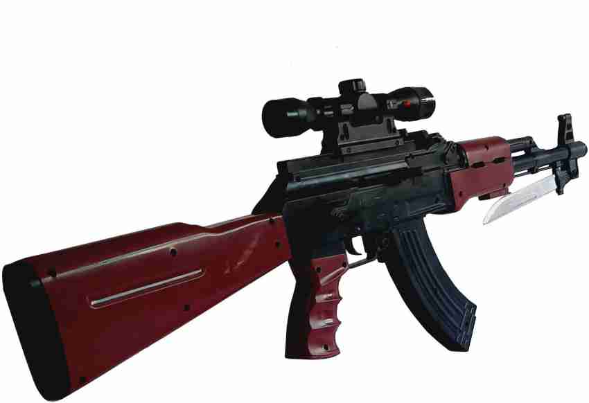 IndusBay 36 Inches AK47 Toy Gun with 100 BB Bullets Magazine Load PUBG AK-47  Gun for boys Guns & Darts - 36 Inches AK47 Toy Gun with 100 BB Bullets  Magazine Load