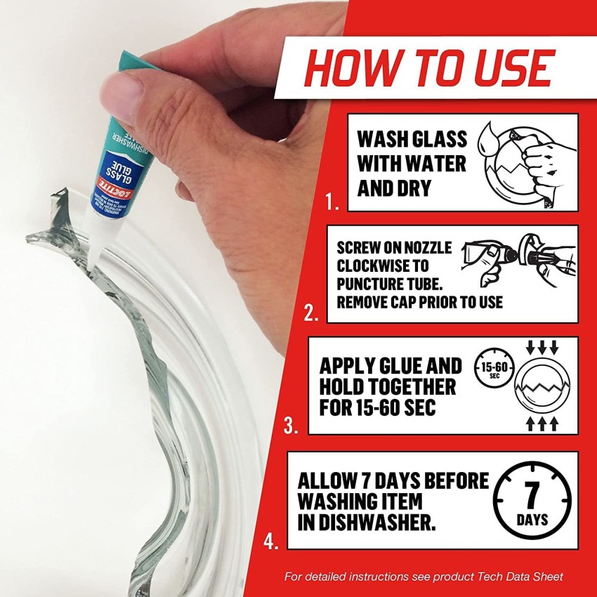 loctite Glass Glue Dishwasher Safe Heavy Duty Tube Adhesive Price