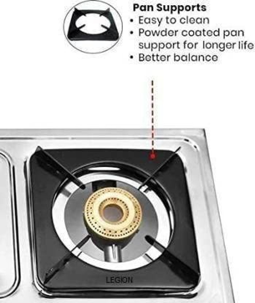 Pashupati Mart Pan support Gas Stove Stand Black 2 PC Appliance
