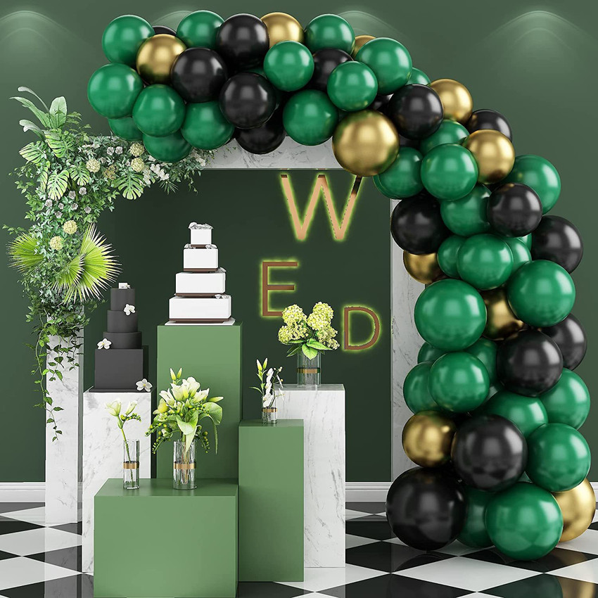 Dark green and sales gold baby shower
