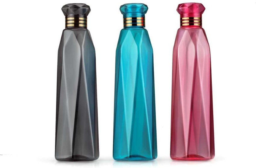 2Mech Crystal clear Plastic Fridge Water Bottles For School College