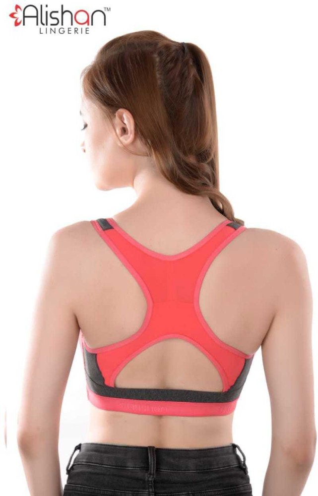 Alishan SPORTS BRA WITH PADDED & PADD REMOVER FOR WOMEN Women