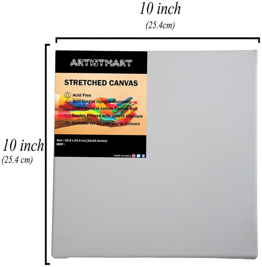Pack Of 5 PCS - Canvas Board - 10x10 Best For Acrylic & Oil Paints