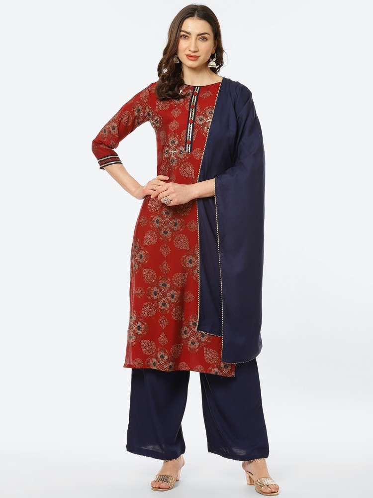 ONE CENTRE Niyara Rayon Anarkali Kurtis for Women  Custom Fit   Embroidered Comfortable Ethnic wear Ladies Kurti