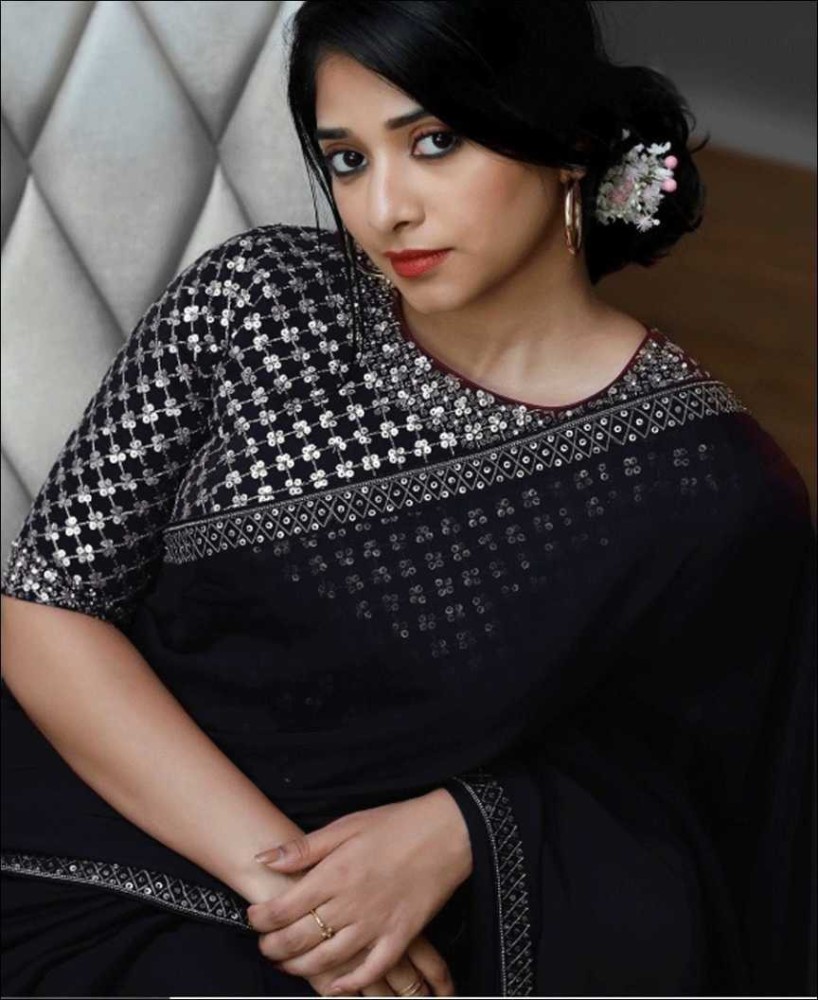 Flipkart hotsell black saree