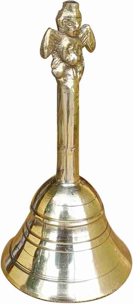 Buy Kerwa Pooja Mandir Bell, Brass Made Garuda Pooja Ghanti Big Size- 4