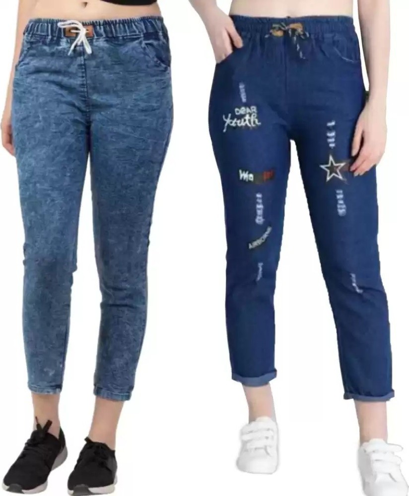Middle blue denim Jogger jeans - Buy Online