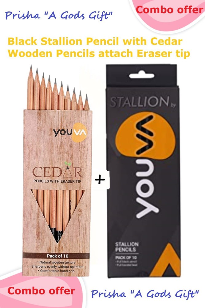 NAVNEET Youva Cedar Pencil with Eraser Tip Pack of 50  Pencils Pencil 