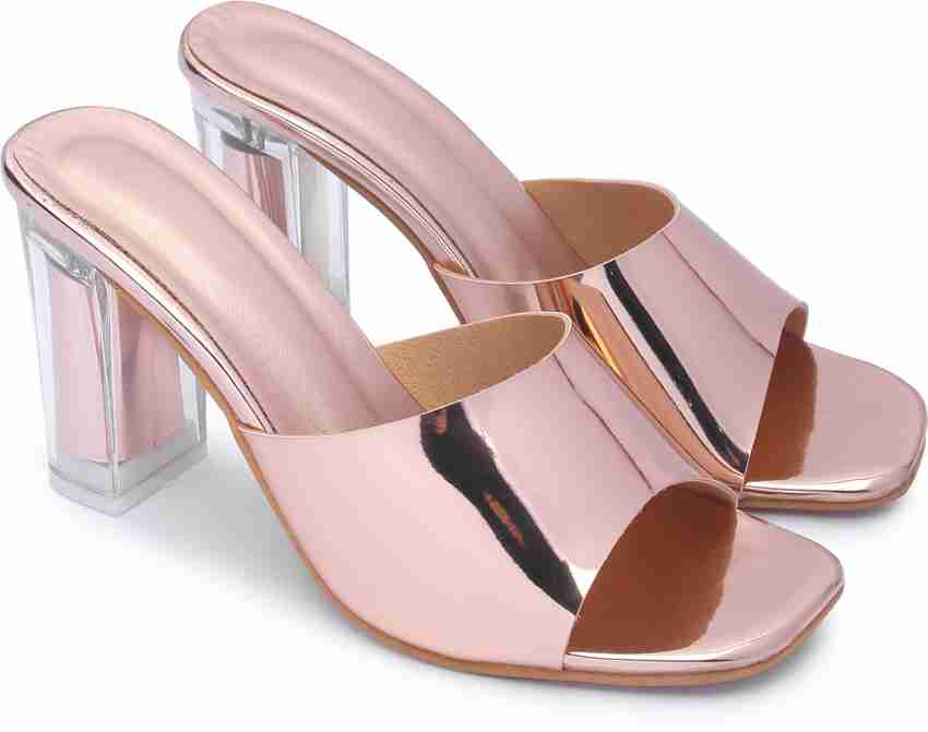 Pink colour on sale heel sandal