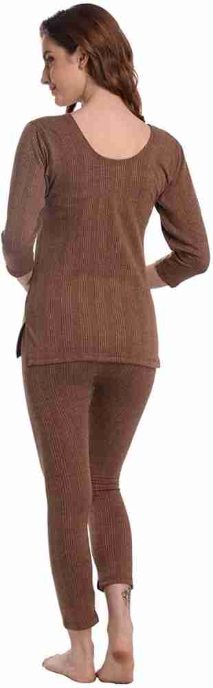 Buy JAIRY SHOP Women Thermal wear Set Full Sleeves with Pyjama/Bottom, Thermal Wear