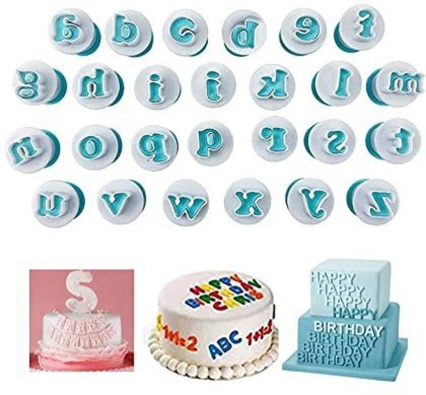 Fondant Icing Cutter Mold Alphabet Number Letter Cake Cookie Decorating  Set/40pc