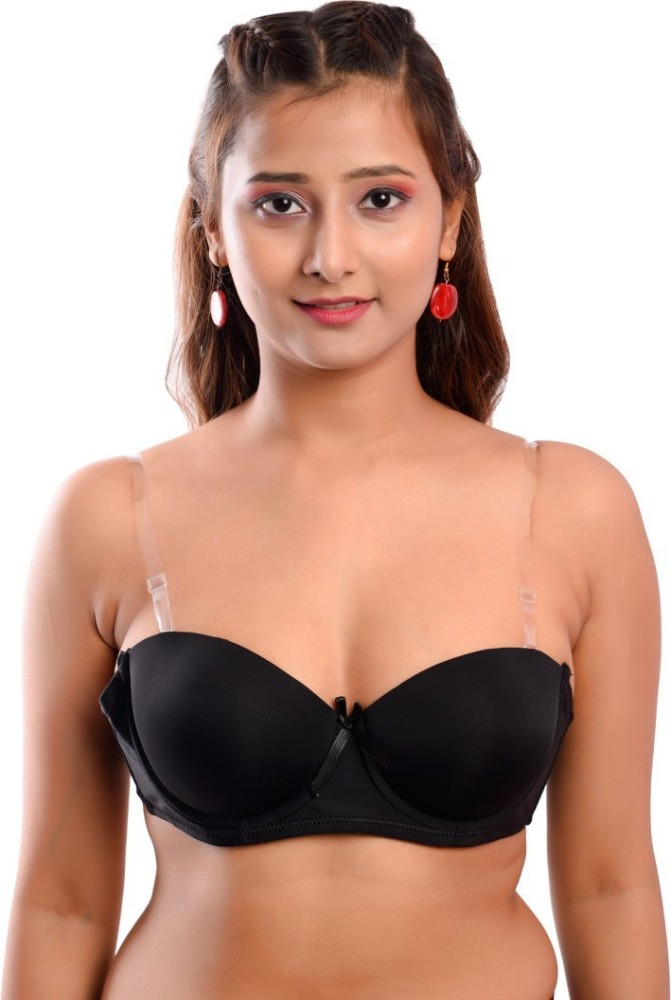 Shopping Adda - Whatsapp -> +919625942504 Catalog Name : *Trendy Women's Cotton  Transparent Strap Bra Vol 1* Fabric: Cotton Lingerie Size: 30B: Cup Size -  Underbust - 25 in To 26 in