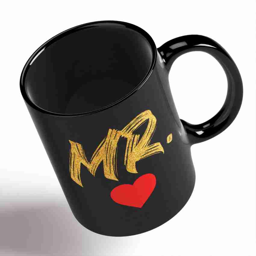 Cardinal Creation Mr. Premium Love Couple Design Black Ceramic Coffee Mug  Price in India - Buy Cardinal Creation Mr. Premium Love Couple Design Black Ceramic  Coffee Mug online at