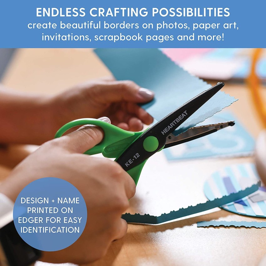 6 Pack PENHA Craft Scissors Decorative Edge Zig Zag Scrapbooking Comfort  Grip