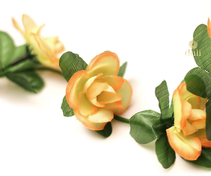  DULI Artificial Rose Vine Flowers with Green Leaves