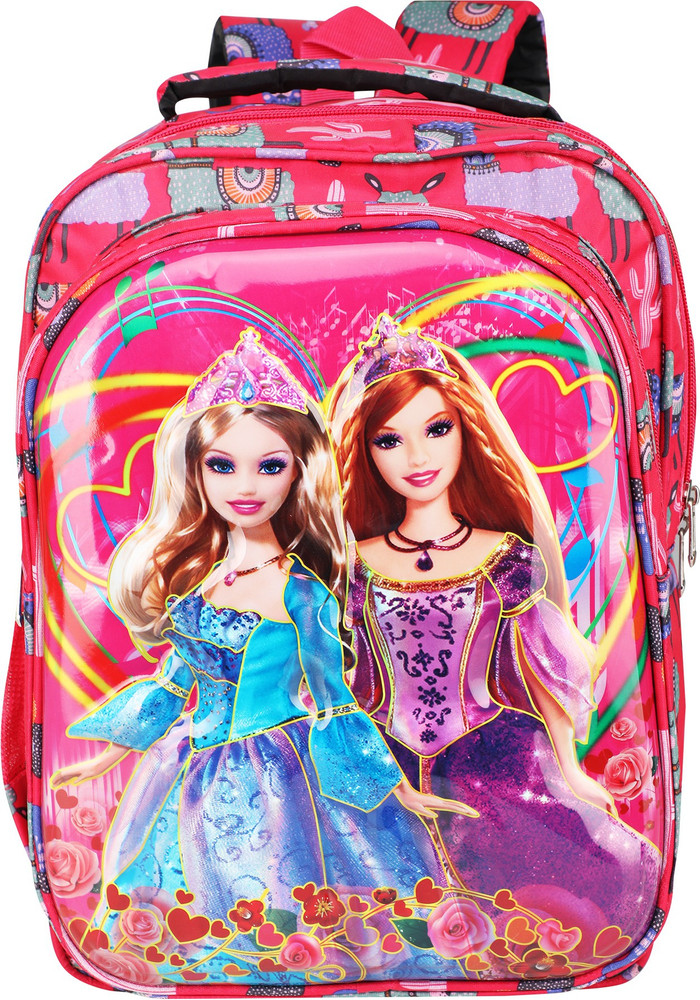 RENIL School Backpack for Girls Barbie 3D Dolls printed Waterproof