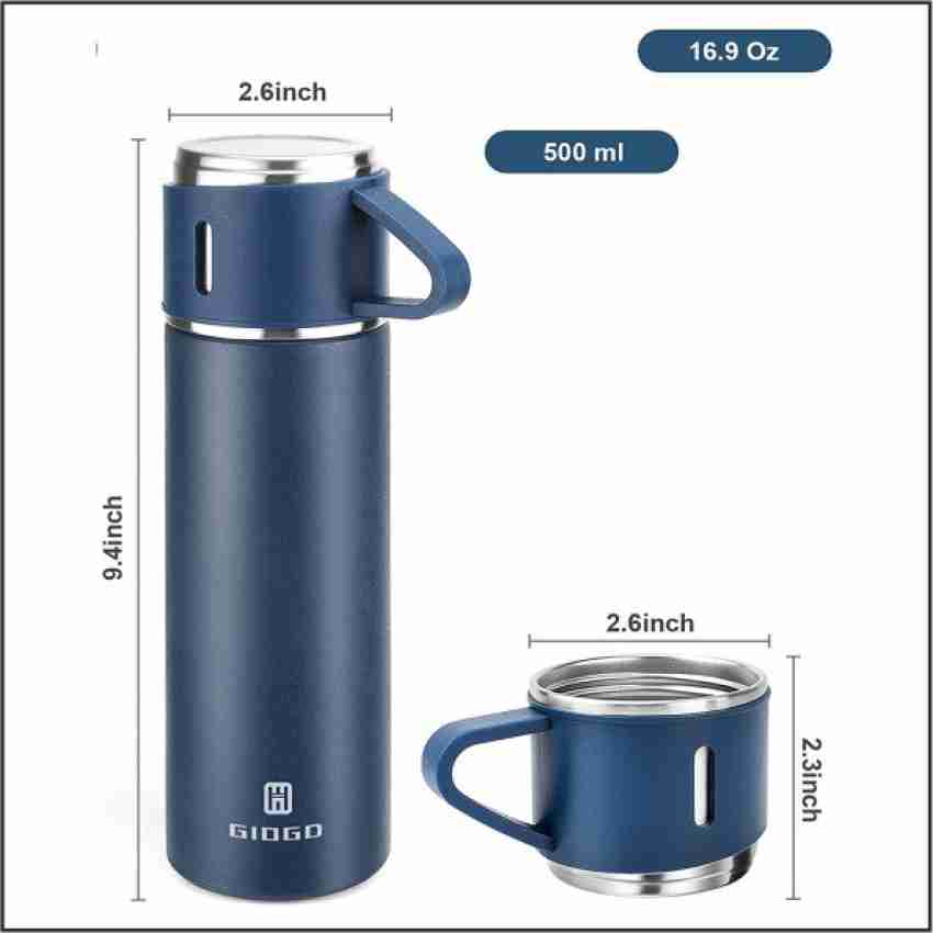 GiftMax Vacuum Insulated Thermos Flask Stainless Steel Hot & Cold Bottle  with 3 Cup 500 ml Flask - Buy GiftMax Vacuum Insulated Thermos Flask  Stainless Steel Hot & Cold Bottle with 3