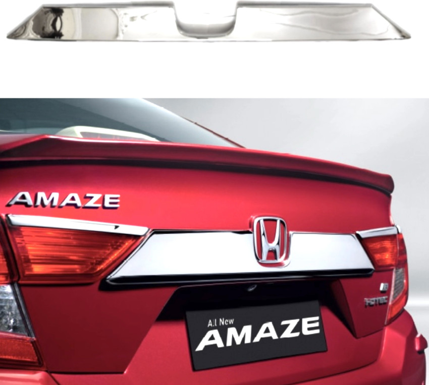 AMARIO Diggy Number Plate Lamp Chrome Garnish Suitable For Amaze 2018 Onwards Chrome Honda Amaze Rear Garnish