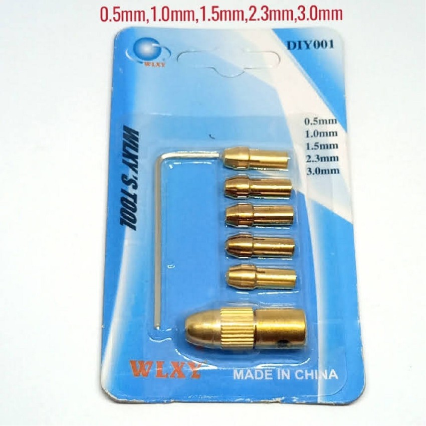 20 Pcs Mini Micro Twist Drill Bits 0.5mm-3mm w/ Aluminum Hand Drill Keyless Chuck