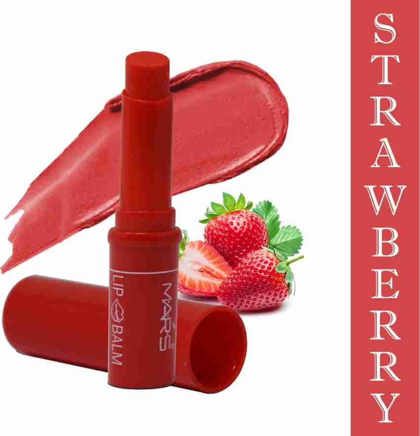 Strawberry Lip Balm Keychain, Essential Oil USB Lip Balm Case Holder,  Strawberries LipBalm Gifts Under 10,Strawberry Badge Reel Clip