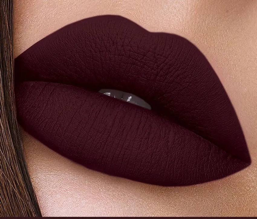 Dark red lipstick matte clearance