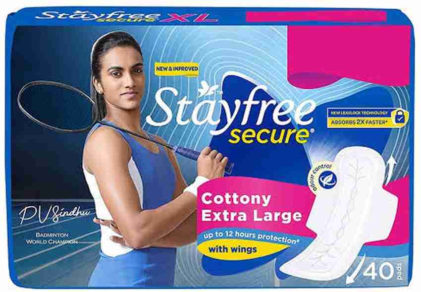 STAYFREE Cottony extra large XL 40+ 40 pads for women safety