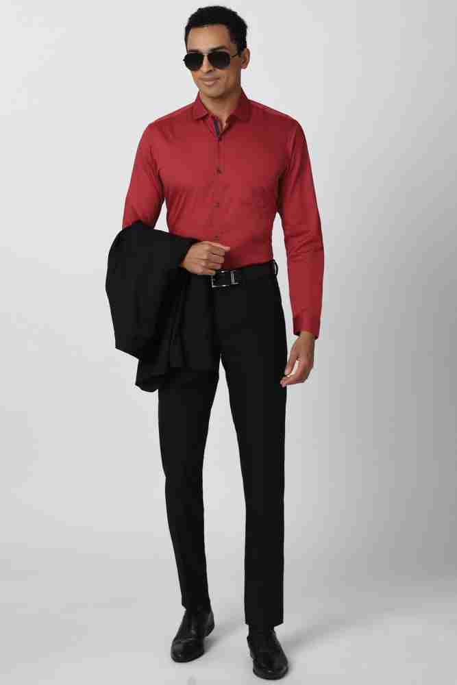 Red shirt and black pant sale formal