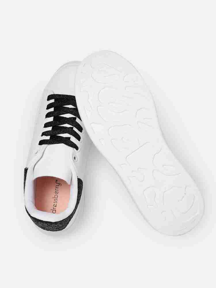 Dressberry DressBerry Women White Solid Sneakers Sneakers For