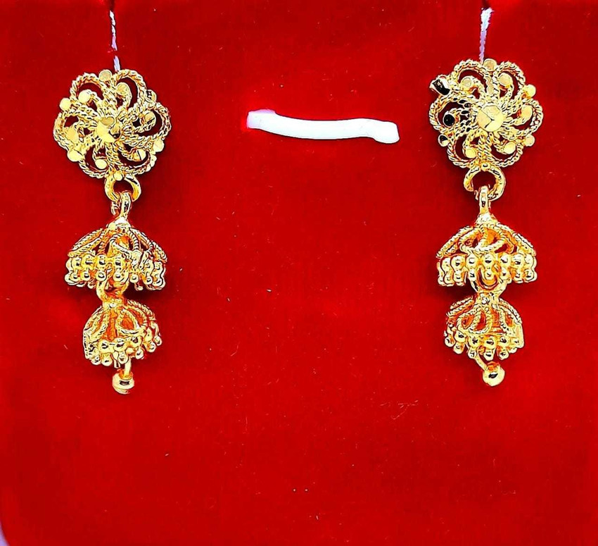 Gold latest online earrings design 2020