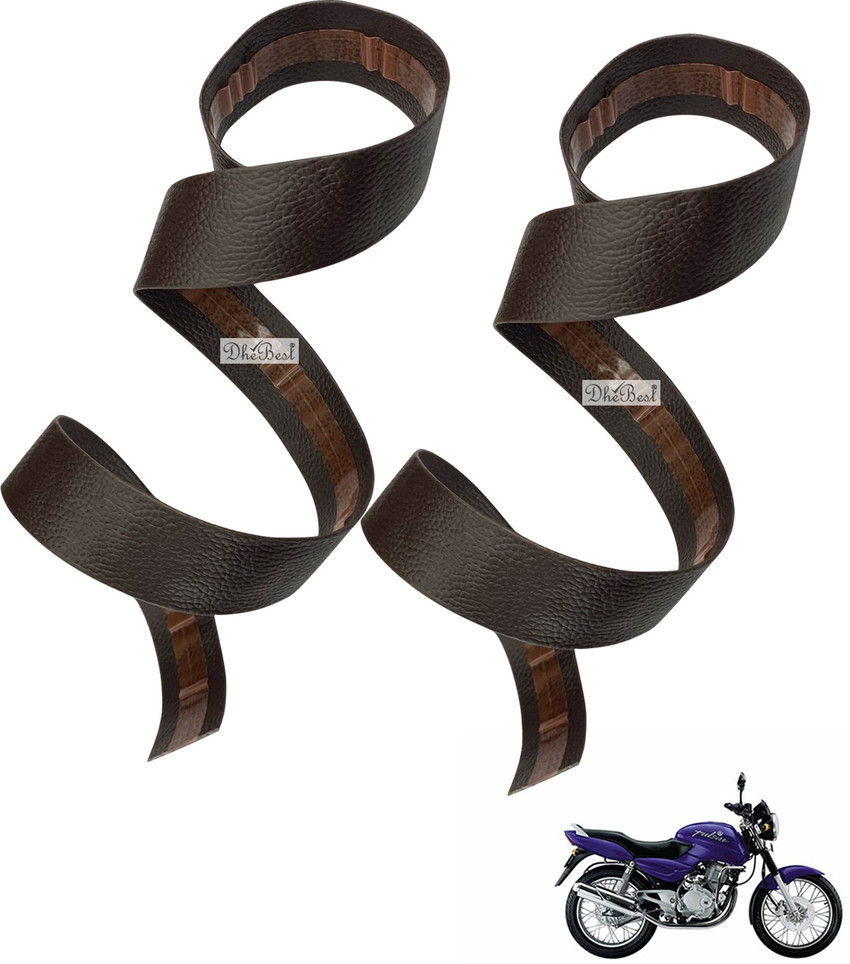 Dhe Best BikeLeatherette Handle Grip Wrap Tan For Bajaj Pulsar 150