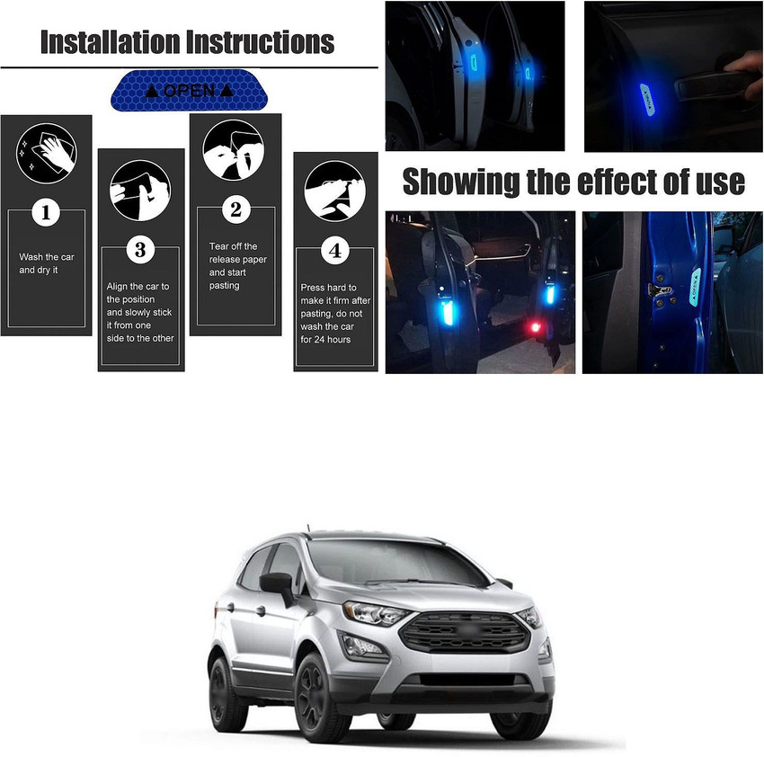 PECUNIA Anti Collision Universal Car Stickers Warning Strip Tape