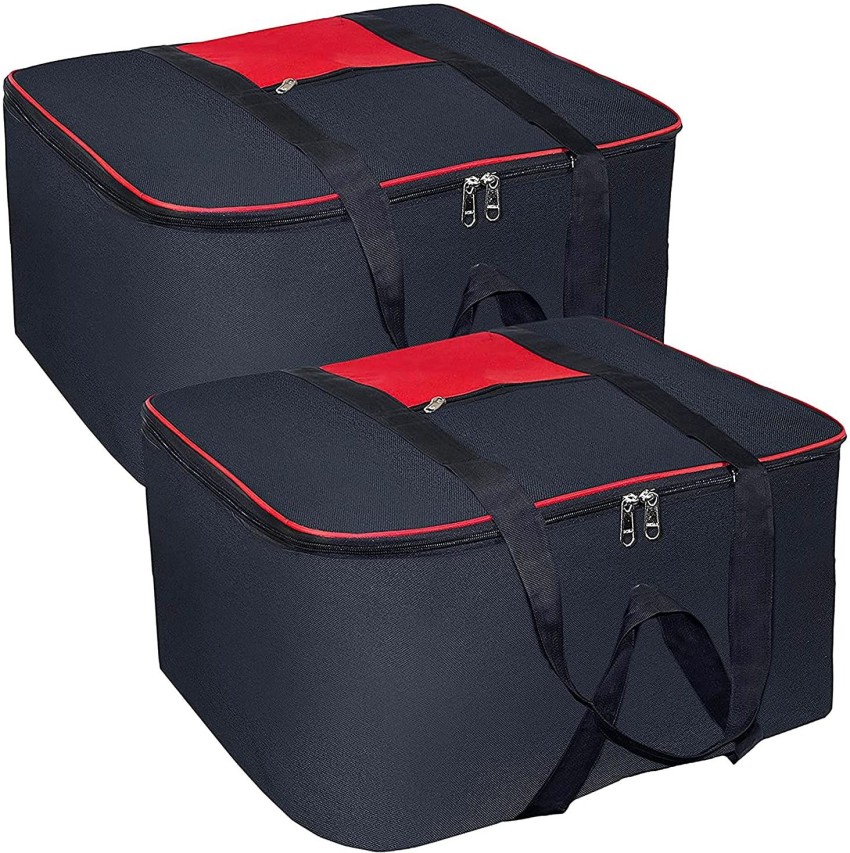 Pack Of 2 Storage Bags With Zipper - Large Storage Bag For Clothes