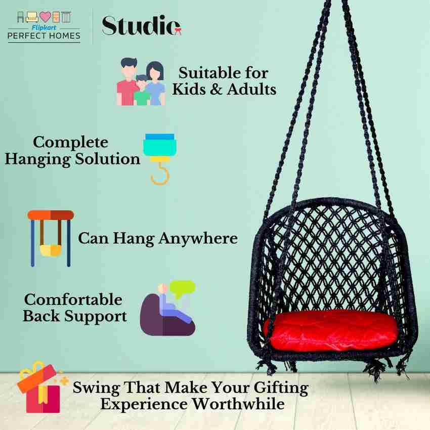 Wooden swing chair 2025 flipkart